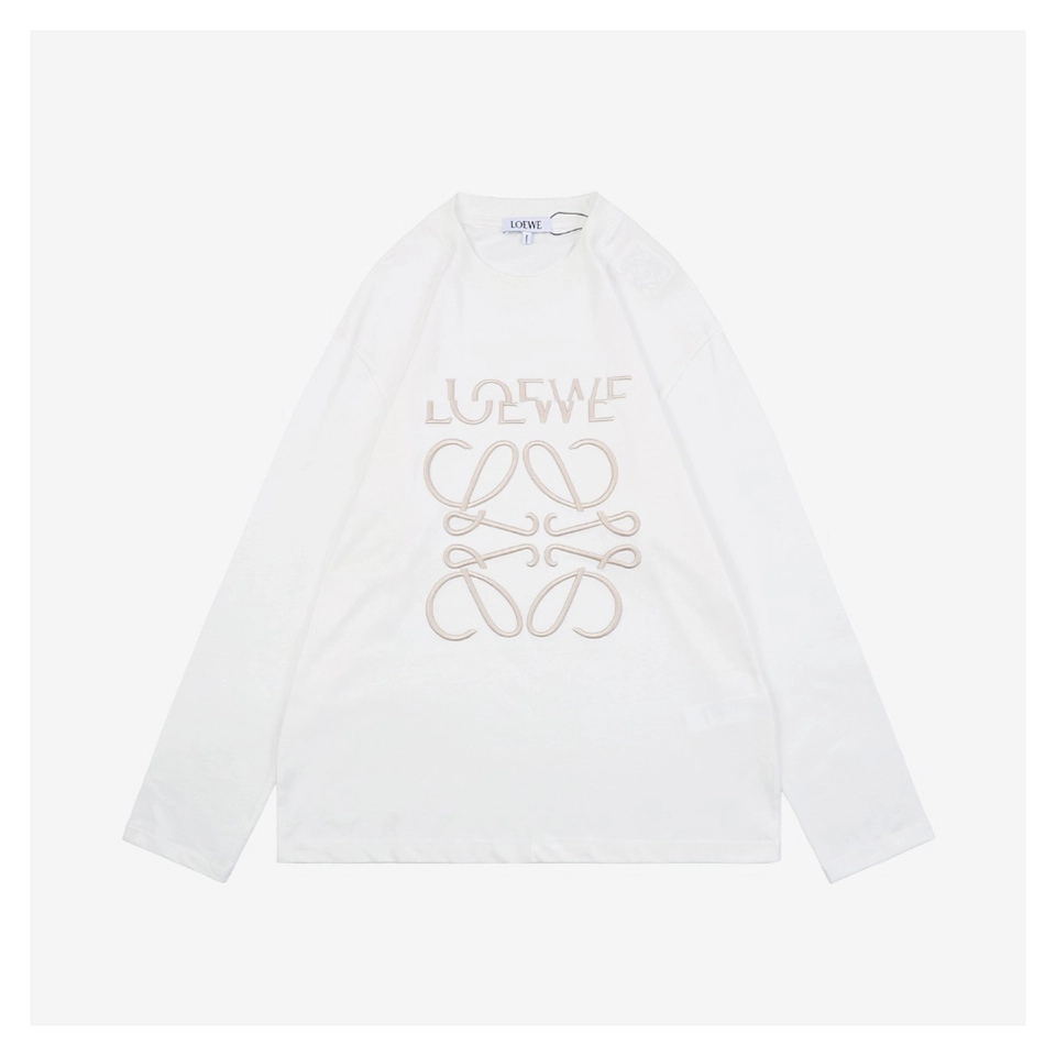 L Dislocated Logo Embroidered Shirt White
