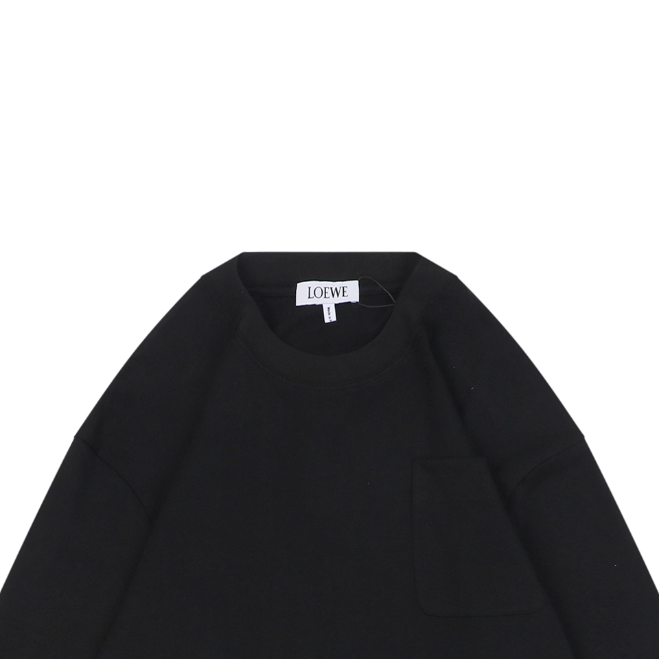 L Embroidered Anagram Pocket Shirt Black