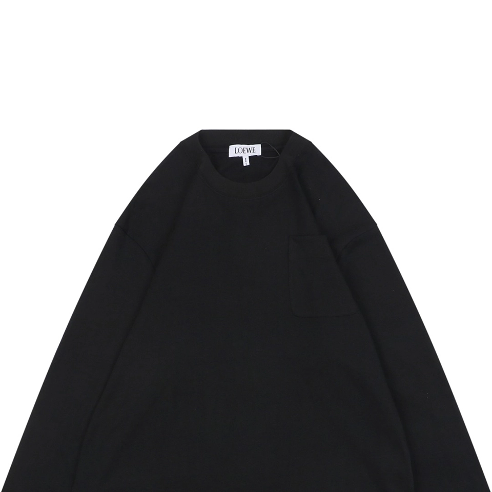 L Embroidered Anagram Pocket Shirt Black