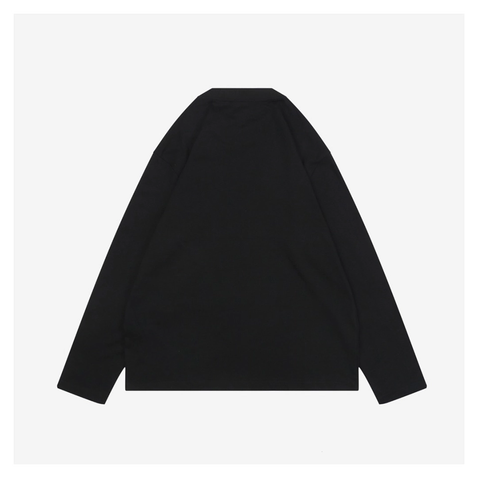 L Embroidered Anagram Pocket Shirt Black