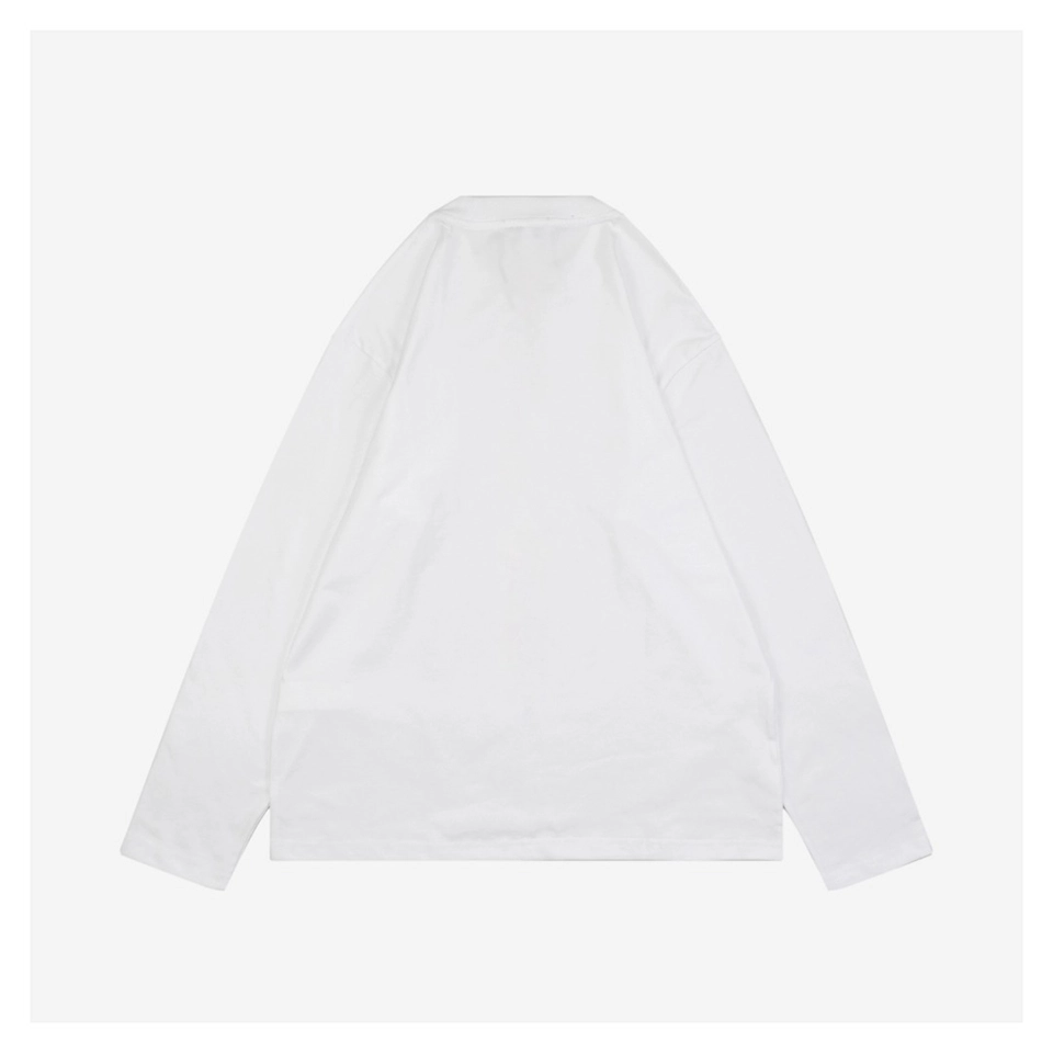 L Embroidered Anagram Pocket Shirt White