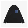 L Logo Embroidered Faux Pocket Shirt (Black/White)