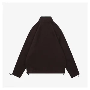 MM Brown Fleece Stand Collar Jacket