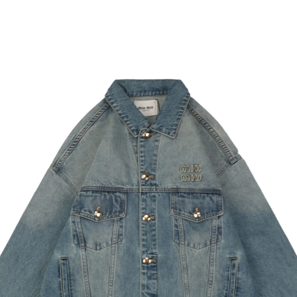 MM Letter Patch Embroidered Denim Jacket3.jpeg