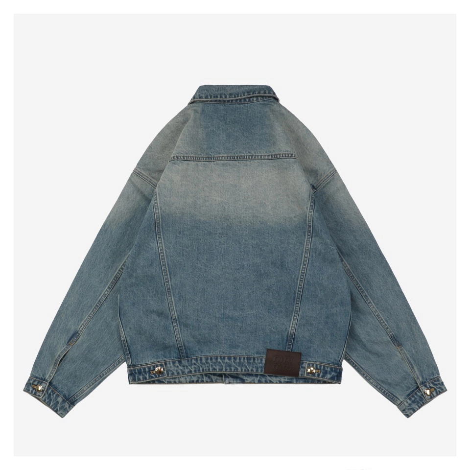 MM Letter Patch Embroidered Denim Jacket4.jpeg