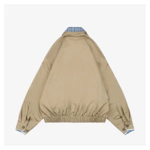MM Plaid Layered Collar Embroidered Jacket