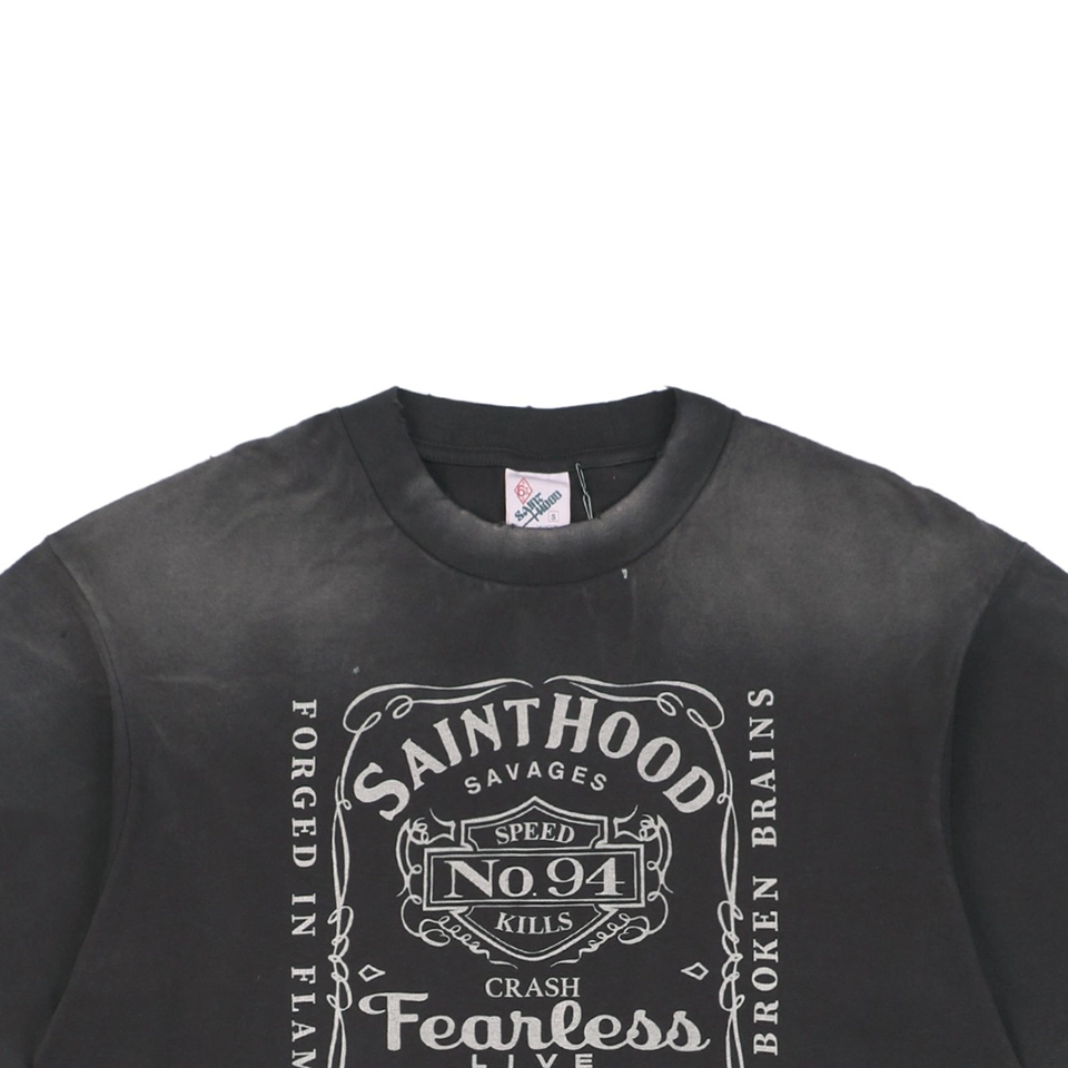 Saint Michael Whiskey Skull Graphic T-Shirt