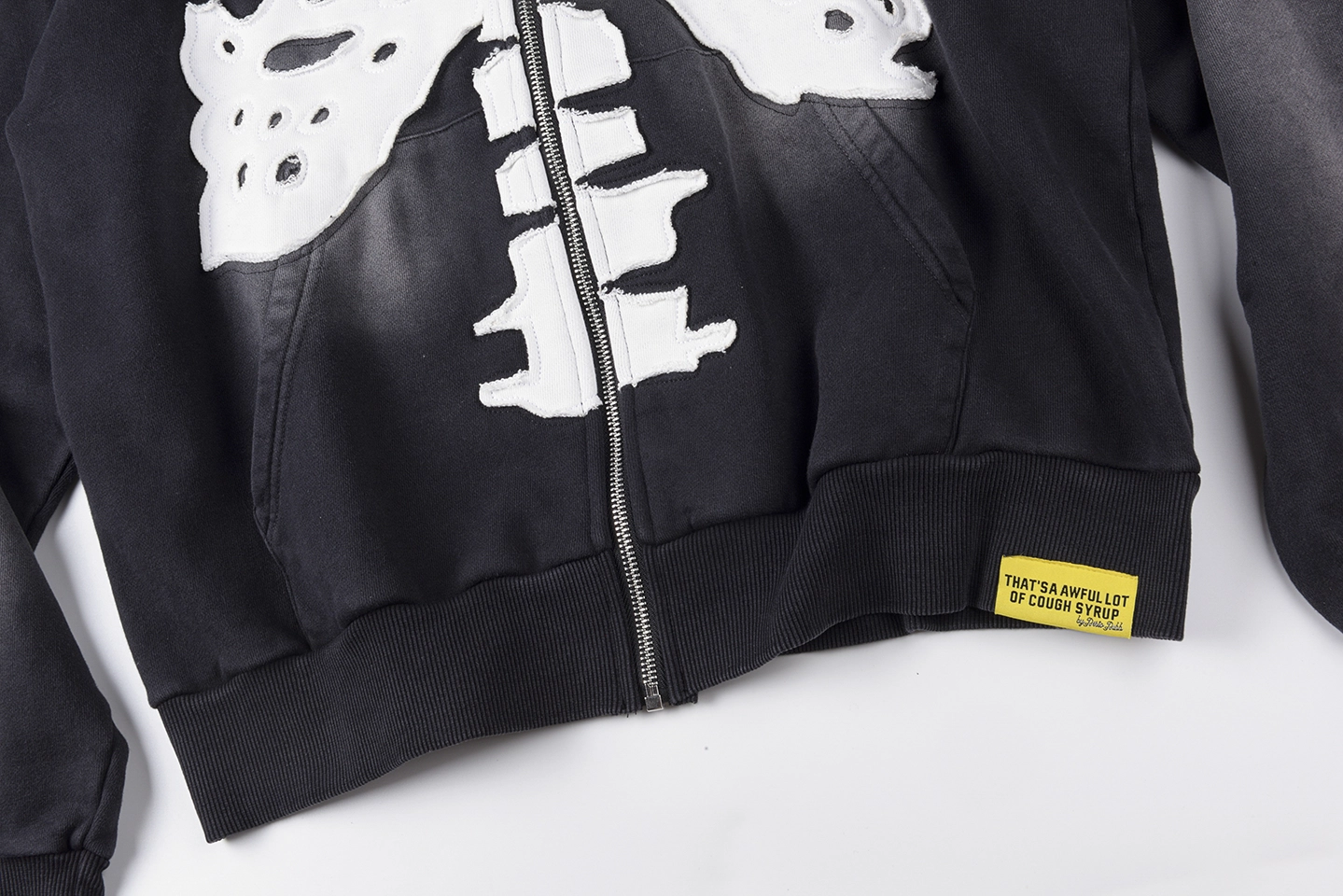 That’s A Awful Lot of Cough Syrup Skeleton Print Full Zip Hoodie10