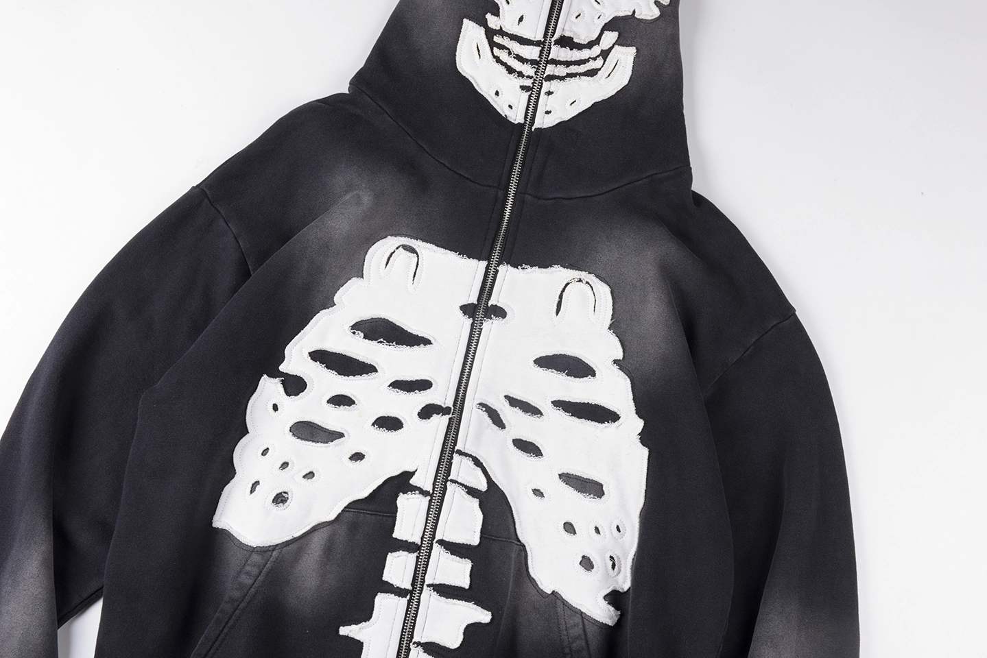 That’s A Awful Lot of Cough Syrup Skeleton Print Full Zip Hoodie11