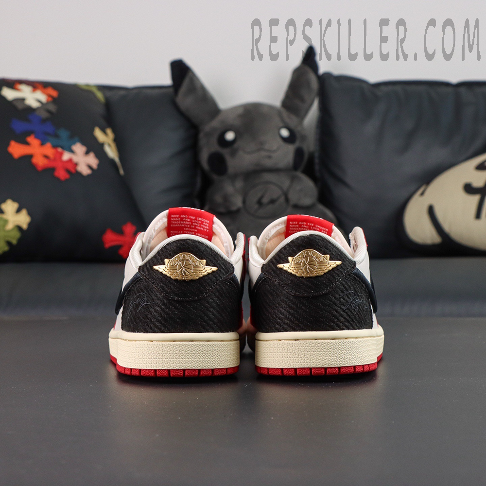 Trophy Room x Air Jordan 1 Retro Low OG SP 'Rookie Card - Away' Heels