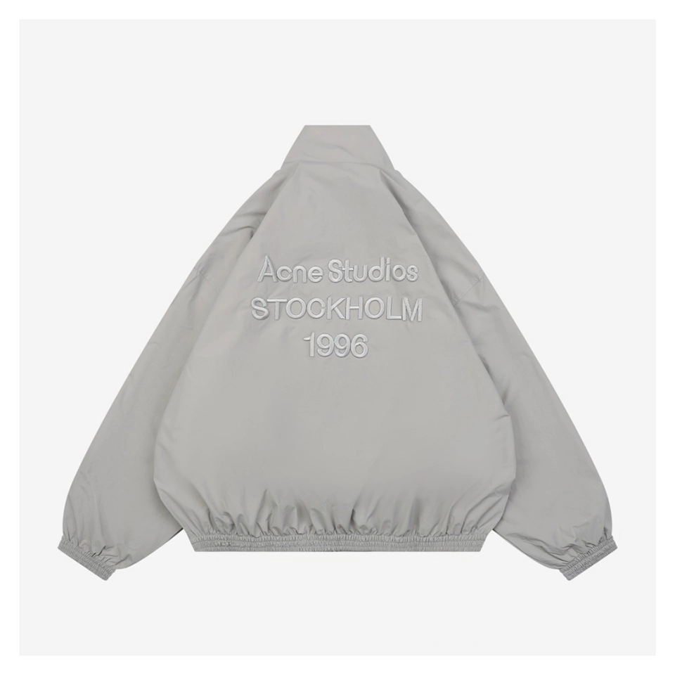 Acne Studios 1996 Embroidered Back Logo Jacket Grey Back side