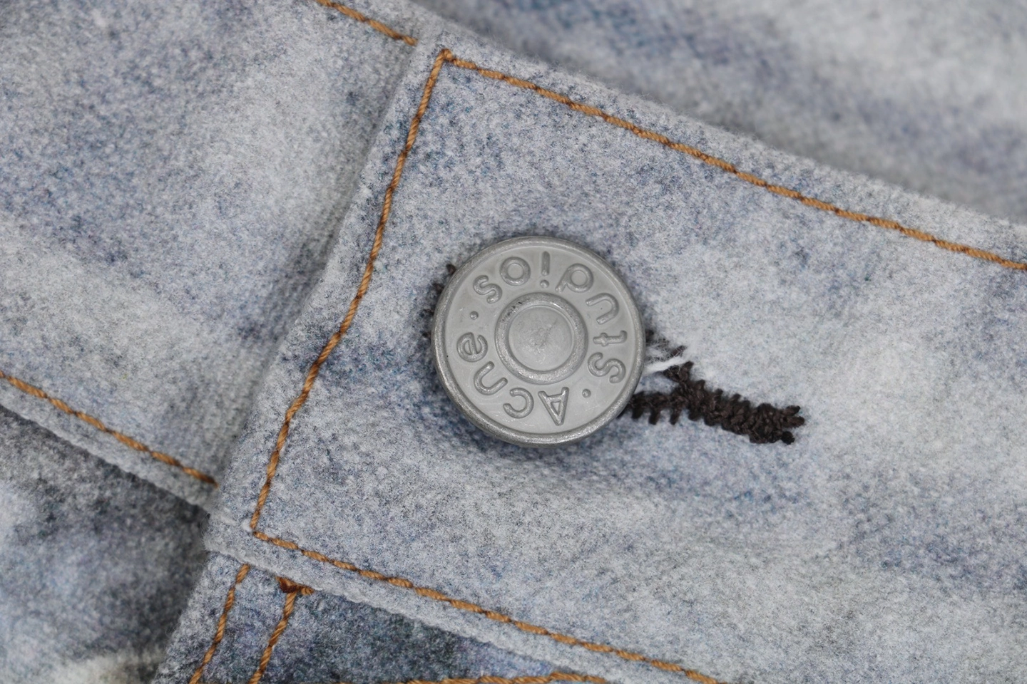 Acne Studios Destroyed Trompe-l’œil Denim Pants Button