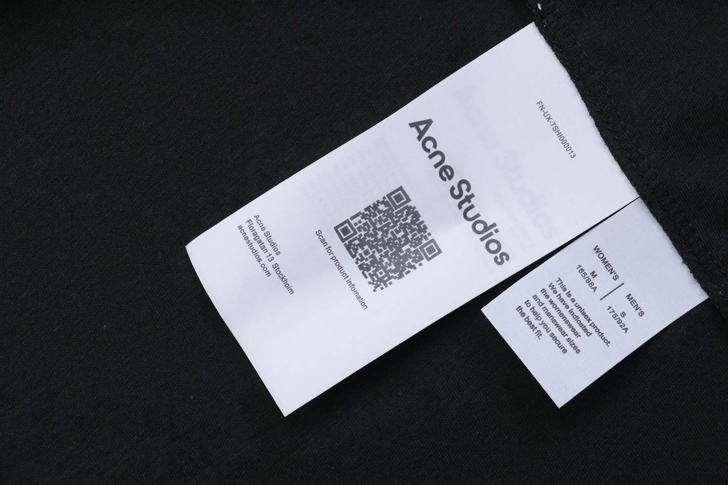Acne Studios Pocket Logo Print Shirt Wash tag