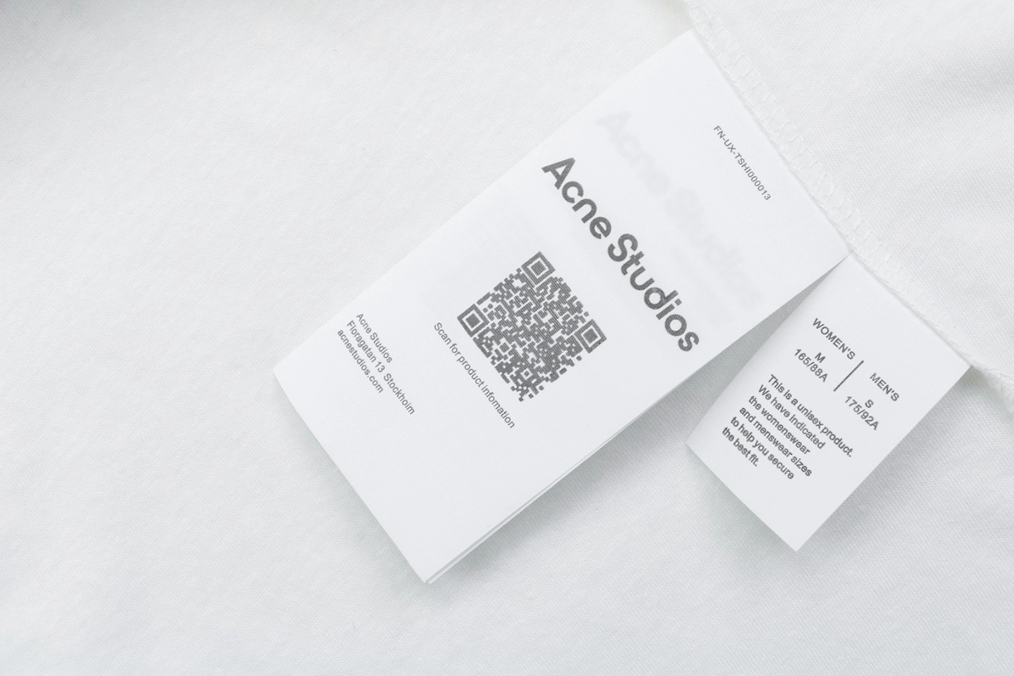 Acne Studios Pocket Logo Print Shirt White Wash tag