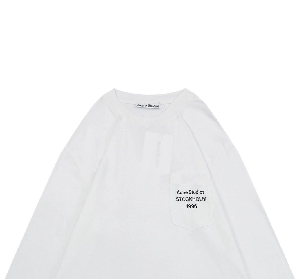 Acne Studios Pocket Logo Print Shirt White