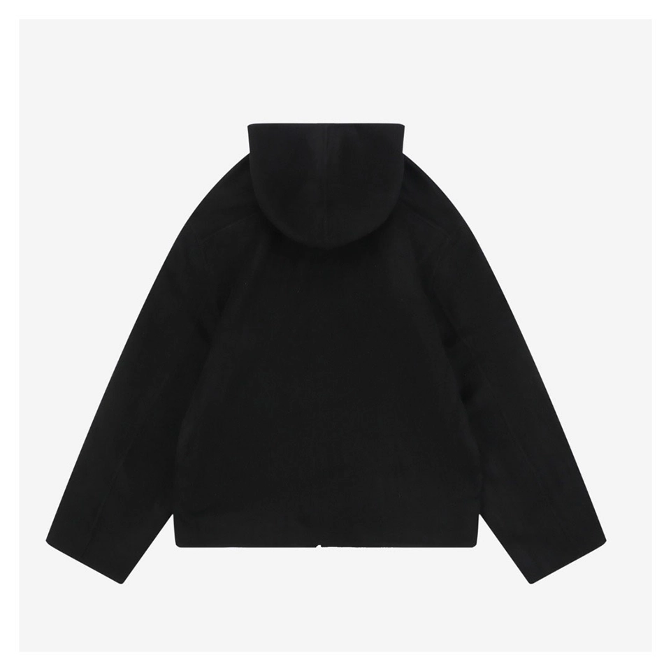 Acne Studios Wool Cashmere Hooded Jacket Black Back side