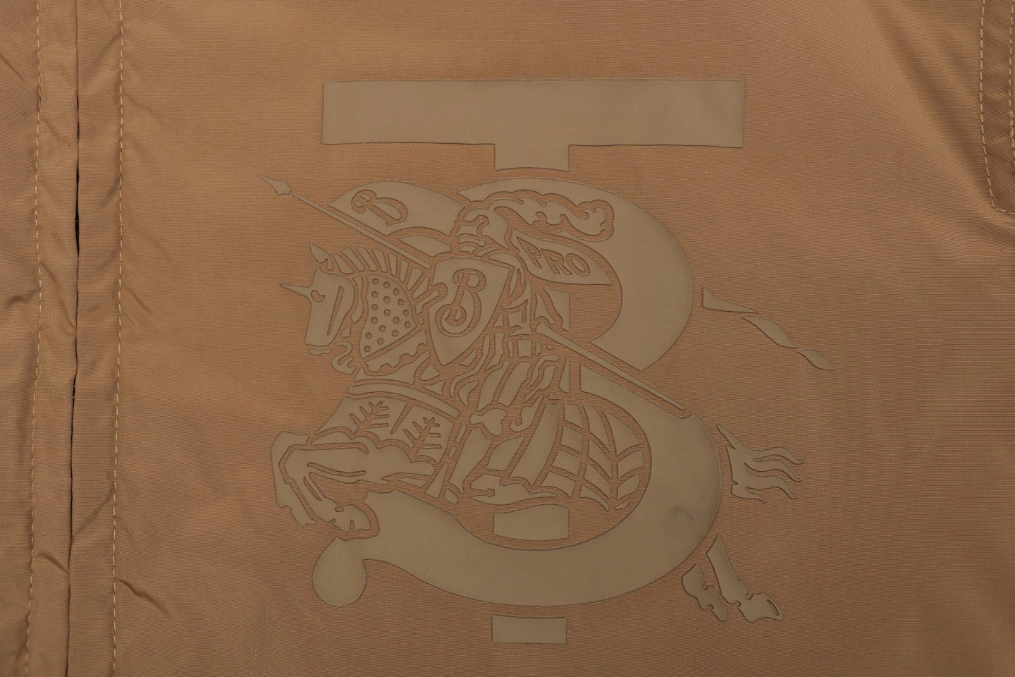 BBry BT Equestrian Knight Hooded Jacket Khaki Back side Logo