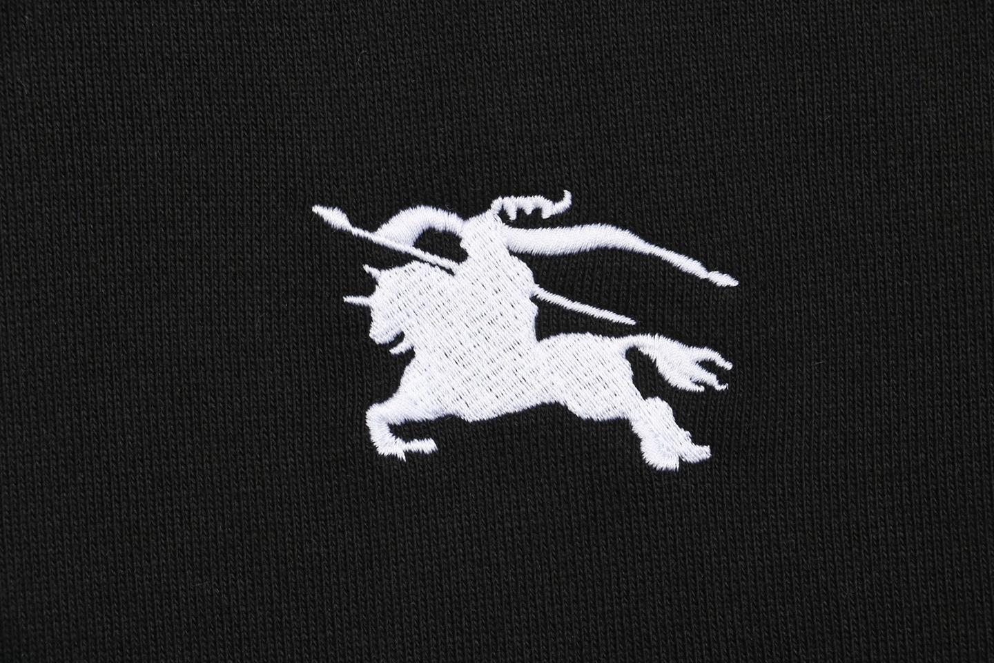 Burberry Equestrian Knight Embossed Logo Hoodie Black Logo