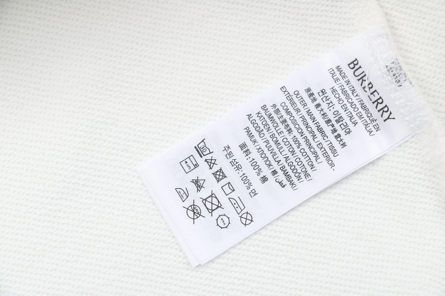 Burberry Equestrian Knight Embossed Logo Hoodie White Wash tag