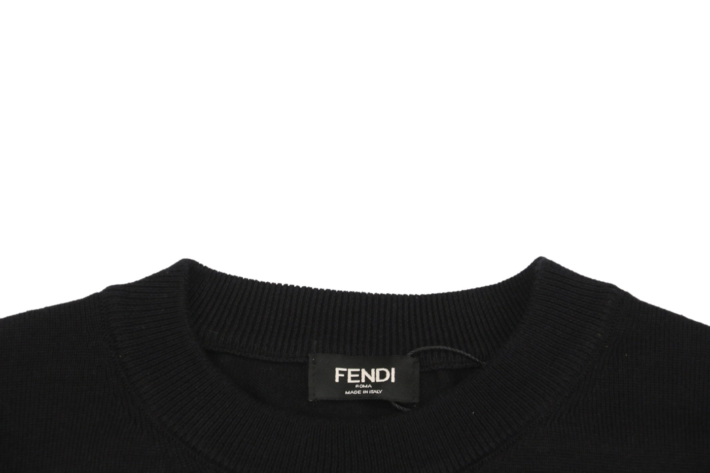 F Metallic Logo Jacquard T-shirt Neckline