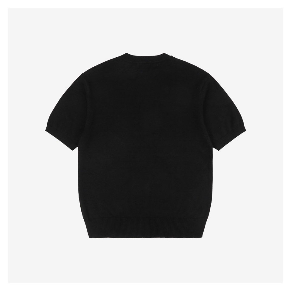 F Metallic Logo Jacquard T-shirt Black Back side