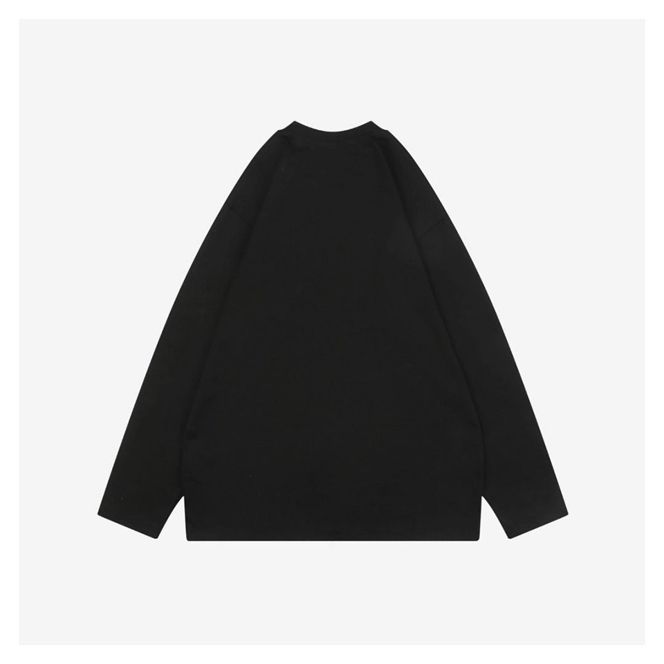 L Hollow Logo Pocket Detail Shirt Black Back side