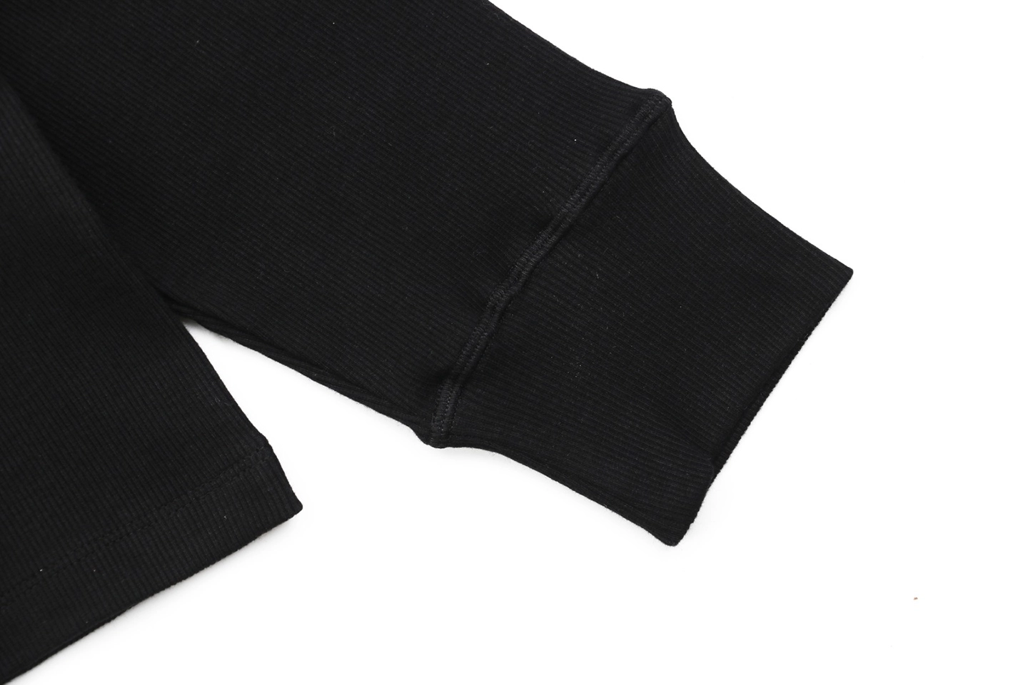 L Small Anagram Embroidery Crewneck Sweatshirt Black