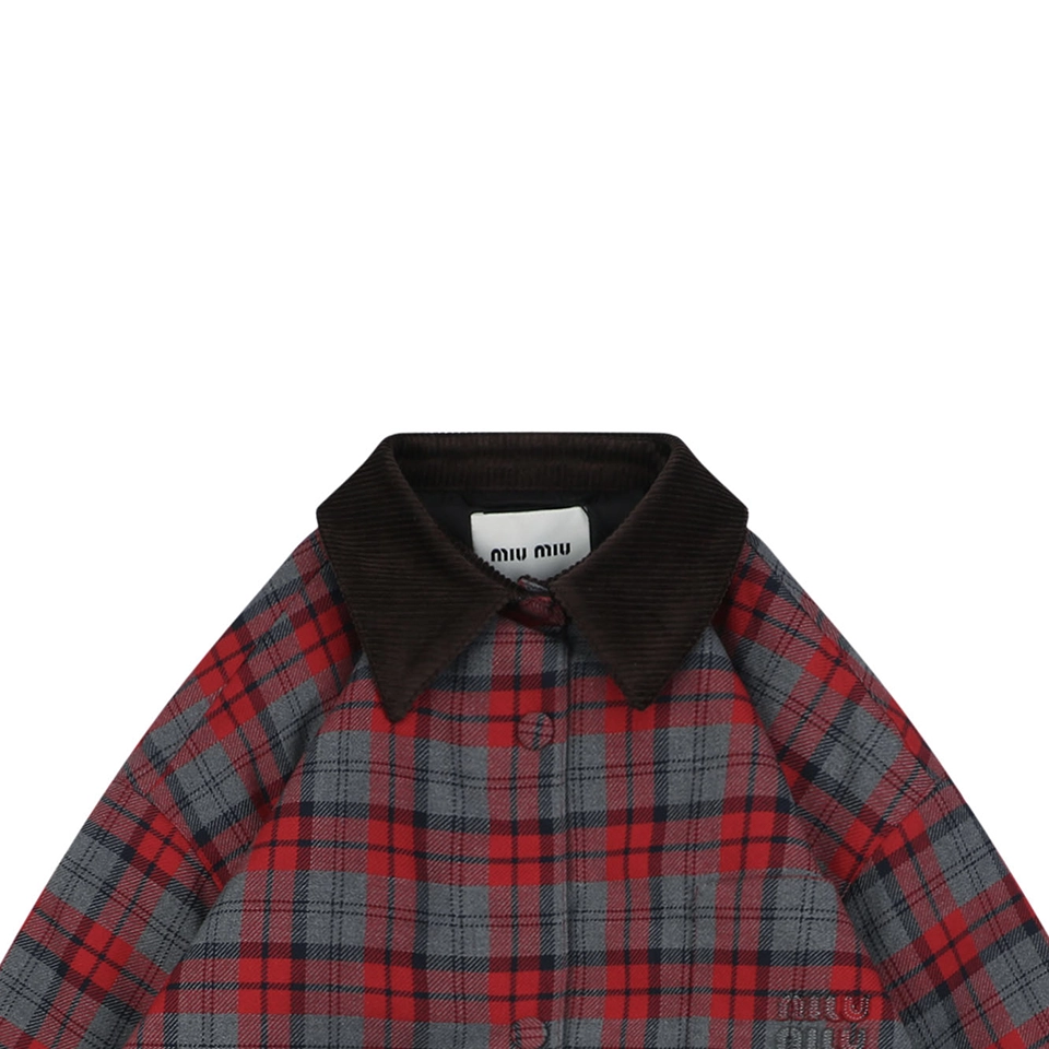 MM Logo Plaid Padded Jacket