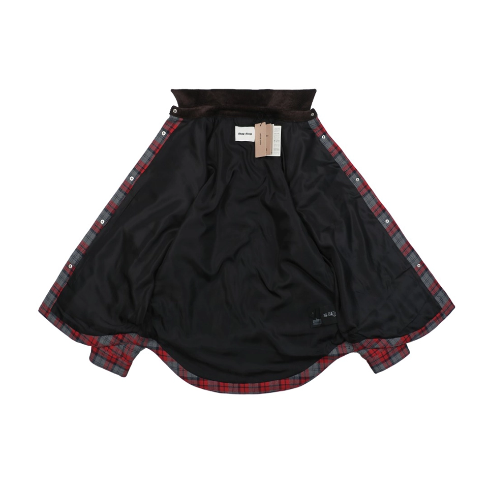 MM Logo Plaid Padded Jacket Inside