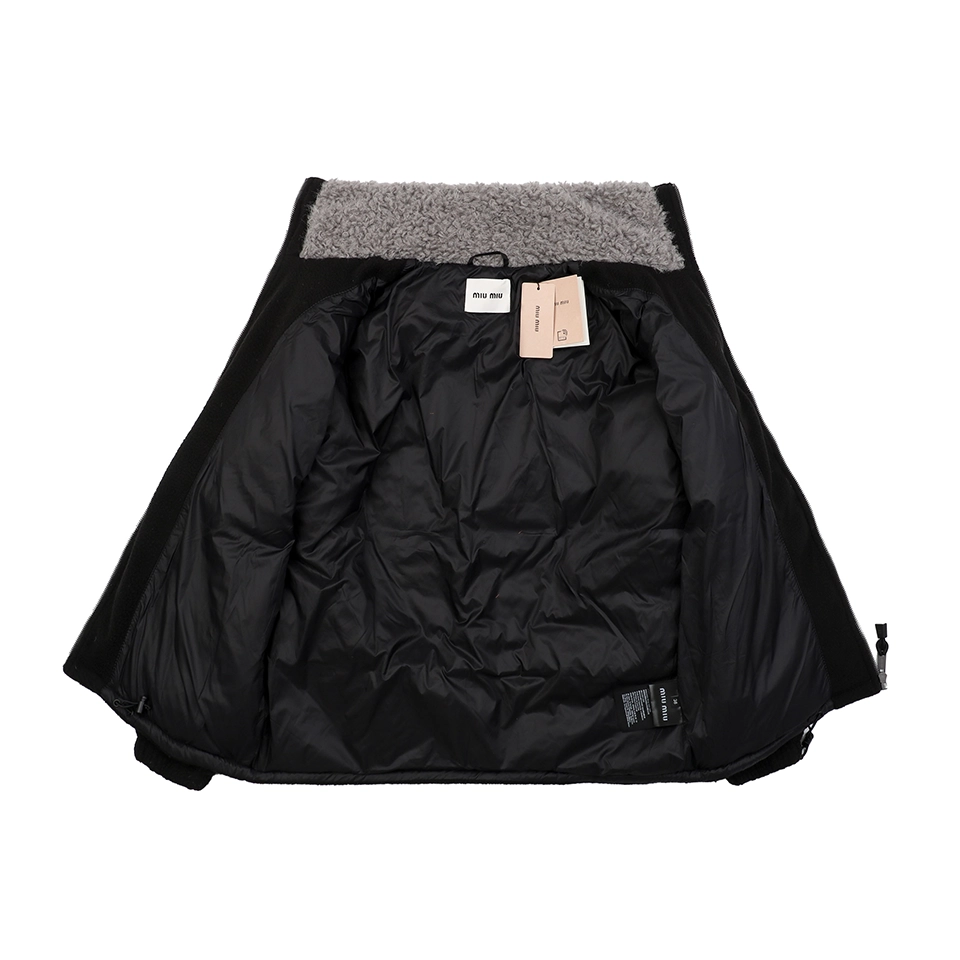 MM Small Logo Fleece Down Jacket Inside