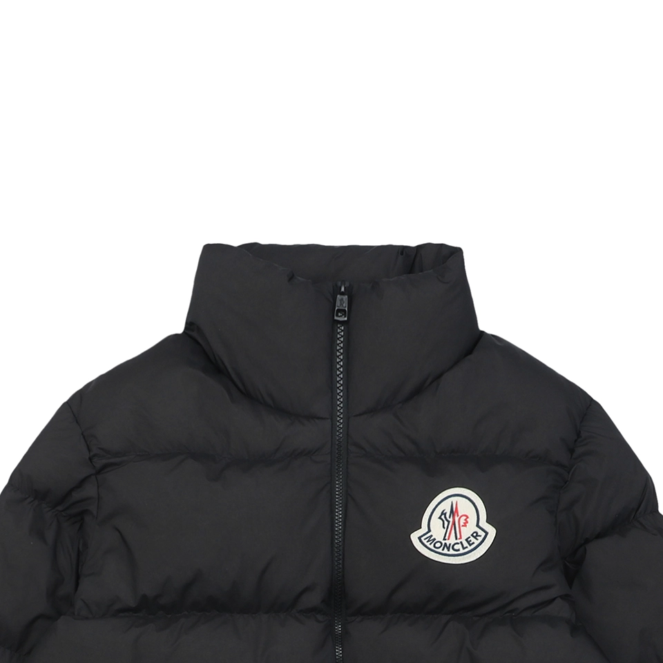 Moncler Citala Large Logo Down Jacket Black