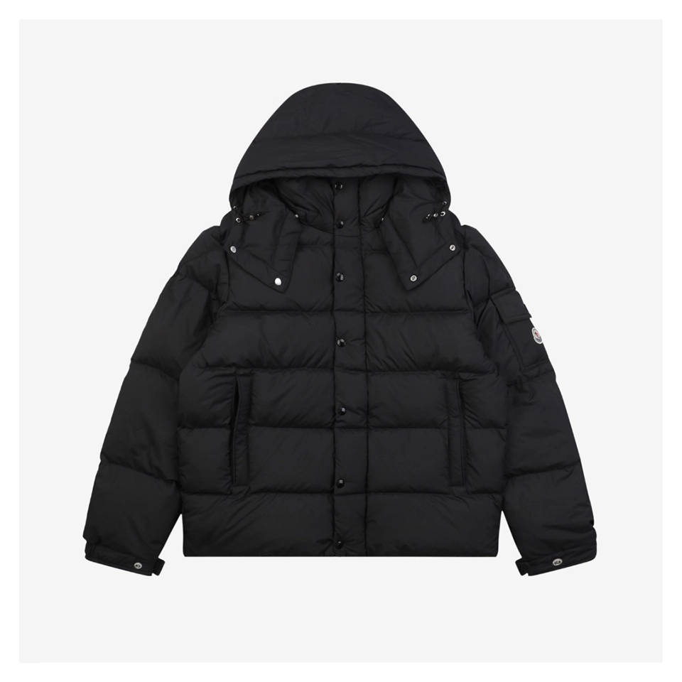 Mxxcler Maya Matte Hooded Down Jacket Black Front side