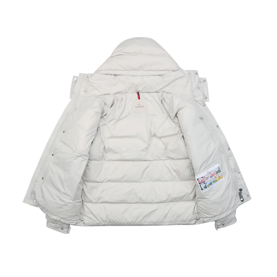 Mxxcler Maya Matte Hooded Down Jacket White Inside