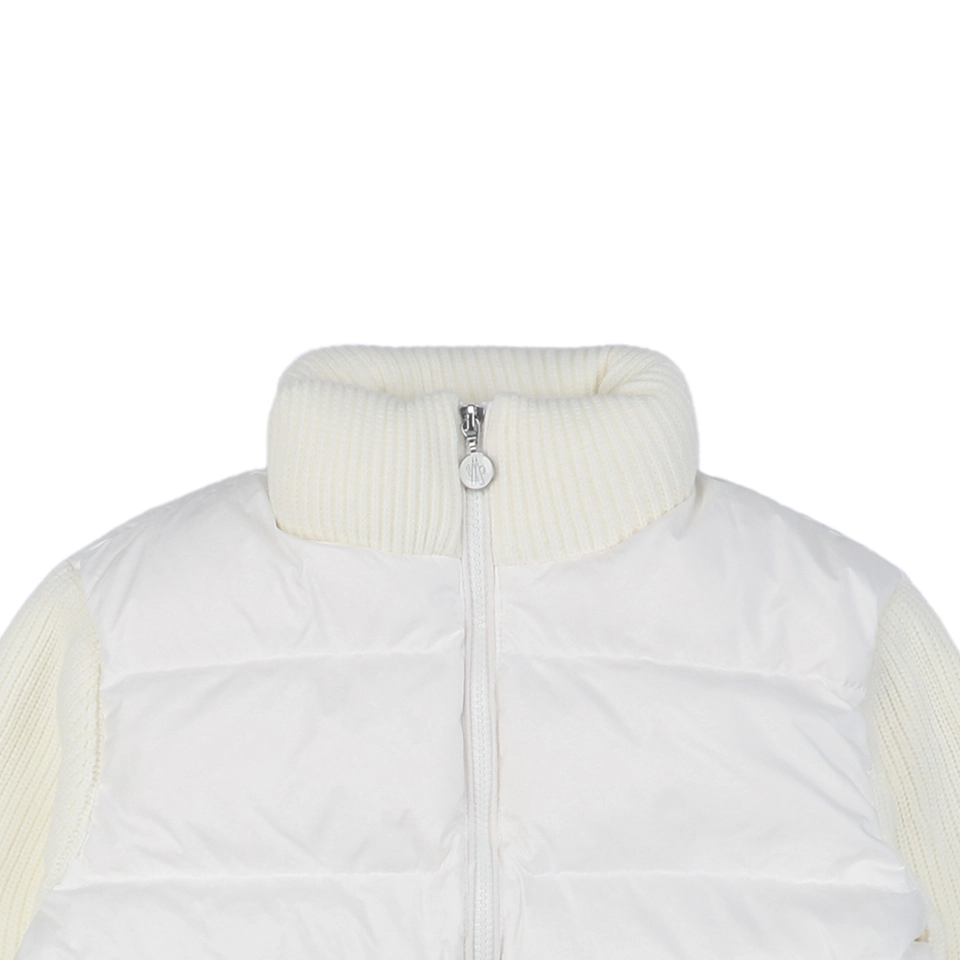Mxxcler Patchwork Down Five-Panel Jacket White