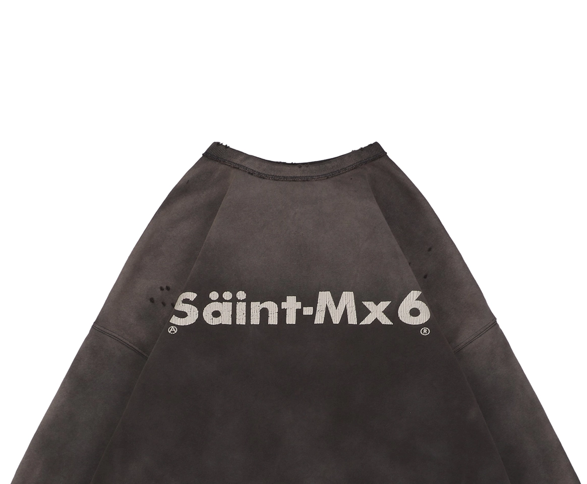 Saint Michael CHAOS Distressed Crewneck Sweatshirt