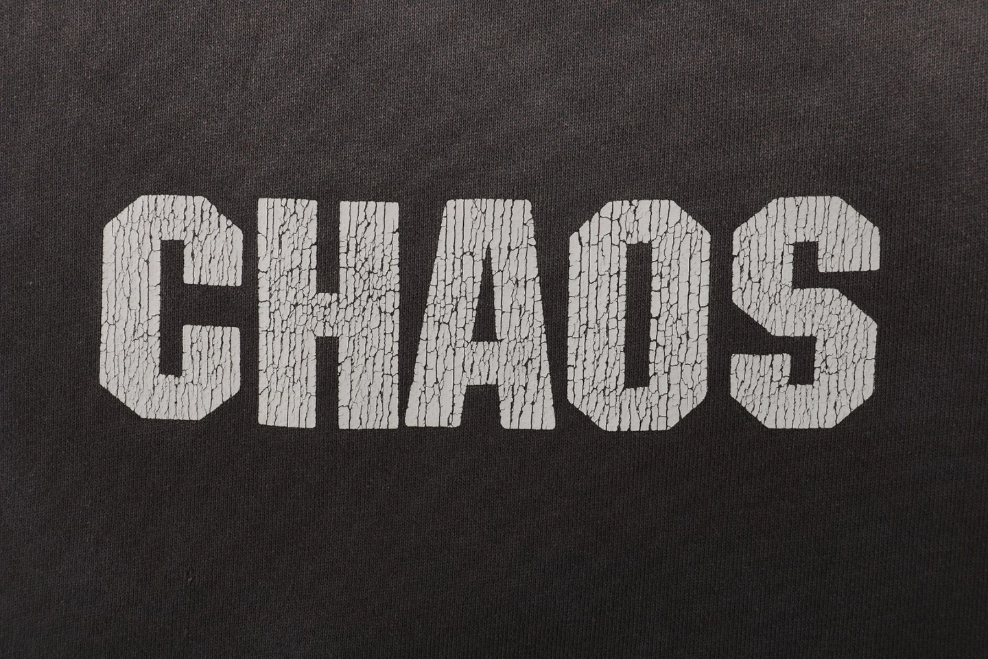 Saint Michael CHAOS Distressed Crewneck Sweatshirt Back side Print