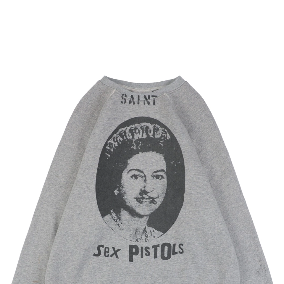 Saint Michael Queen Elizabeth Sex Pistols Distressed Shirt
