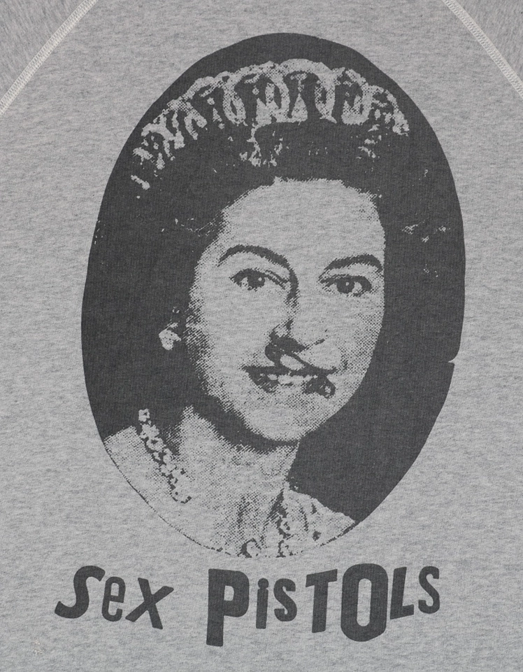 Saint Michael Queen Elizabeth Sex Pistols Distressed Shirt Front side Print