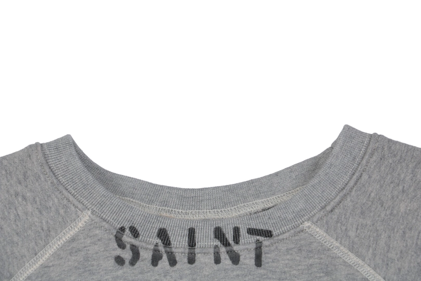 Saint Michael Queen Elizabeth Sex Pistols Distressed Shirt Neckline