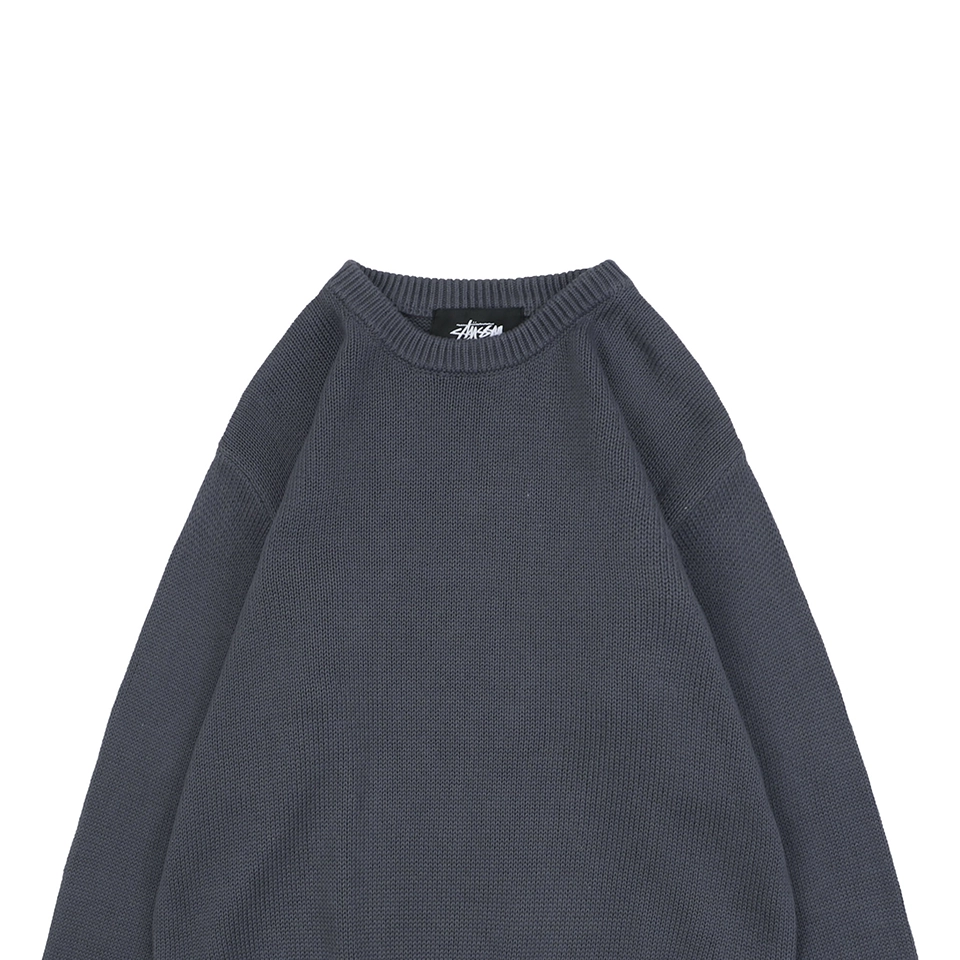 Stussy Surfer Graphic Knit Sweater Grey
