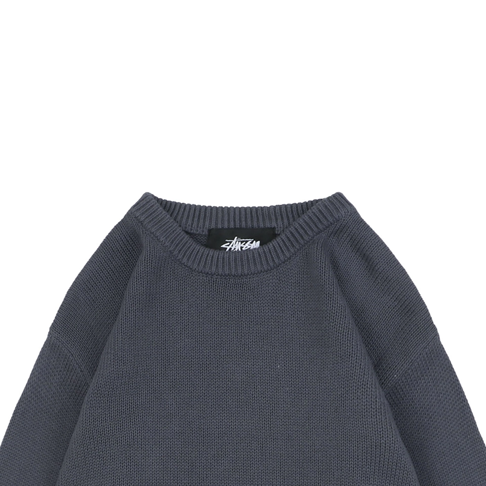 Stussy Surfer Graphic Knit Sweater Grey