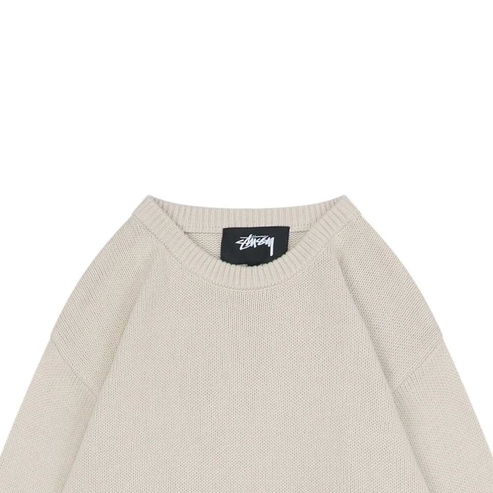 Stussy Surfer Graphic Knit Sweater Beige