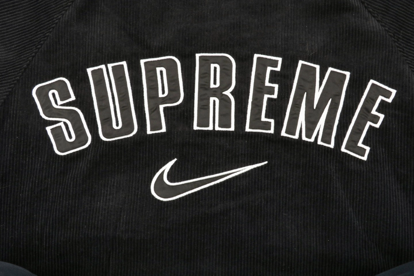 Sup x Nike Mini Swoosh Corduroy Hooded Jacket Back side Logo