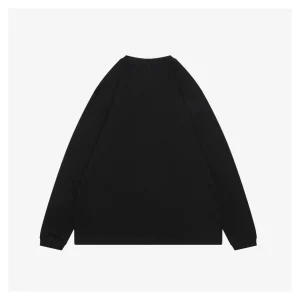We11done Repetitive Hand-Drawn Logo Graphic Shirt Black Back side