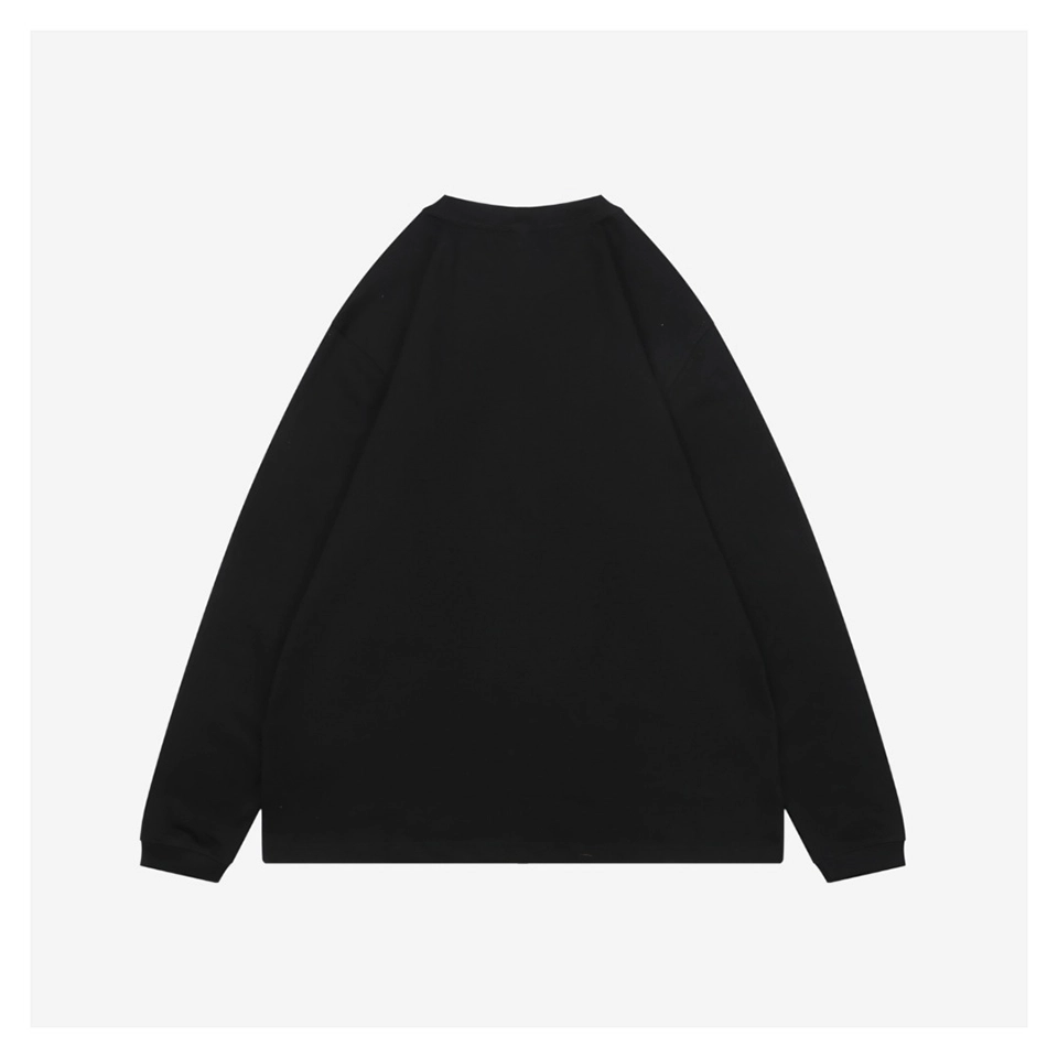 We11done Repetitive Hand-Drawn Logo Graphic Shirt Black Back side