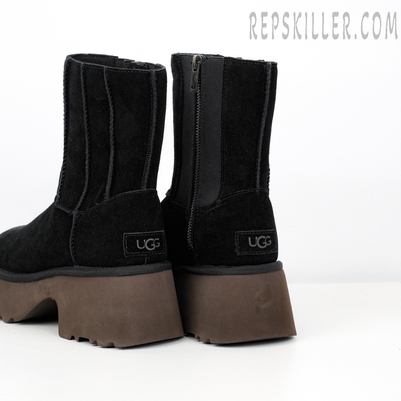 Wmns Classic Twin Seam New Heights Boot Black Heels