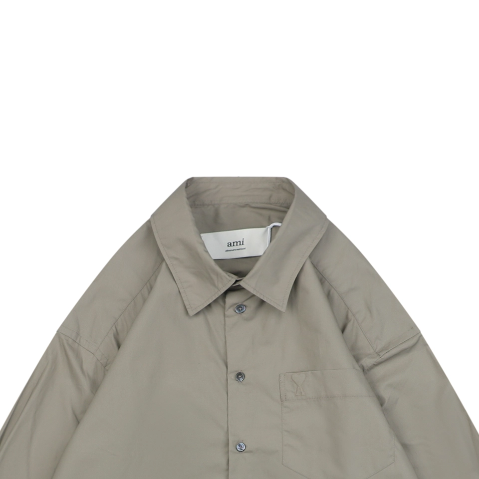 Ami Embossed Heart Pocket Shirt
