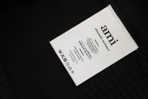 Ami Heart Intarsia Turtleneck Sweater Ami Heart Intarsia Turtleneck Sweater Black Wash label