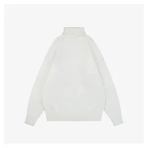 Ami Heart Intarsia Turtleneck Sweater White Back view