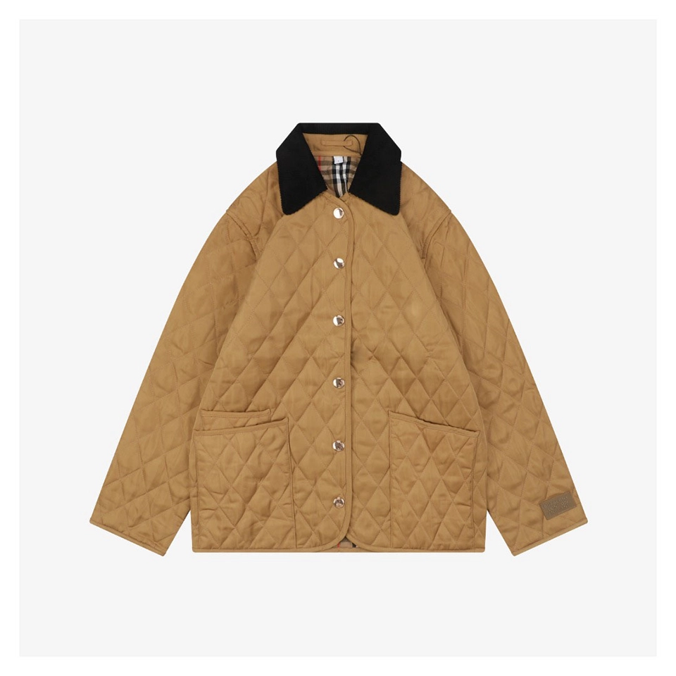 BBry Diamond-Quilted Cotton Jacket Front view